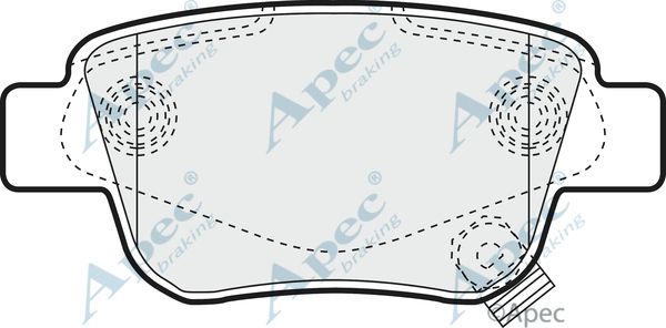 APEC BRAKING Комплект тормозных колодок, дисковый тормоз PAD1334